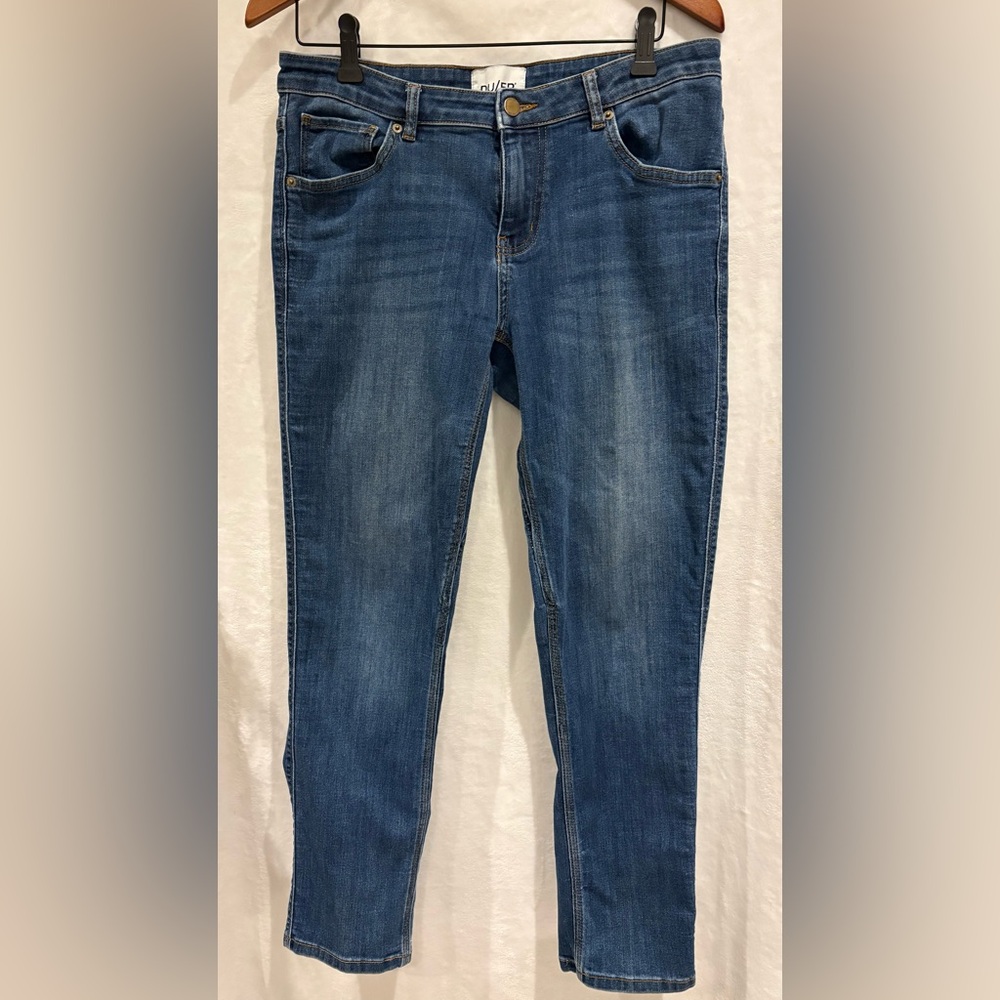 Duer Womens Girlfriend Fit Performance Jeans Size 29x 30 Medium Blue